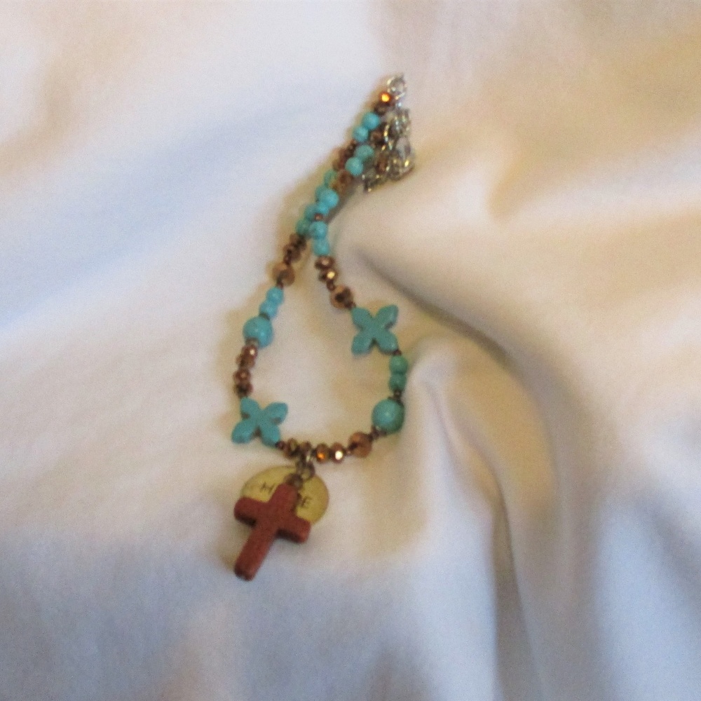 Turquoise & Bronze Hope Bolero Choker